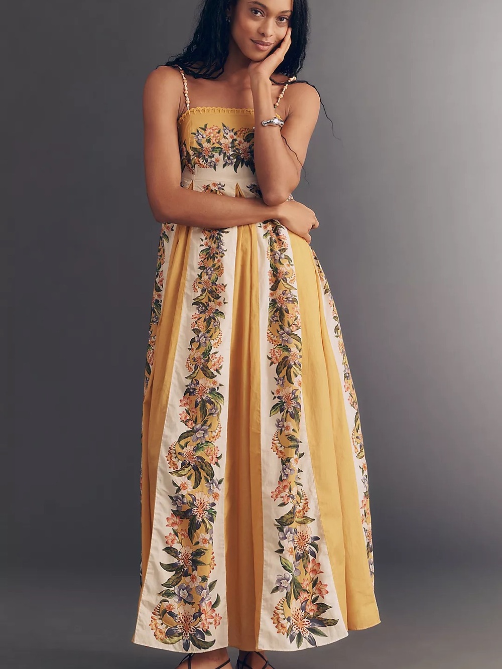 FARM Rio Yellow Floral Maxi Dress - Picture 2 of 2